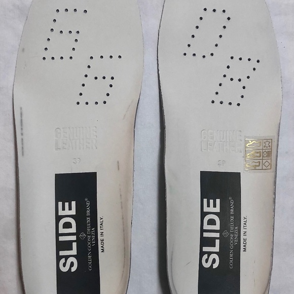 Golden Goose Slide Sneaker Black Leather Studs 39 - Picture 9 of 11